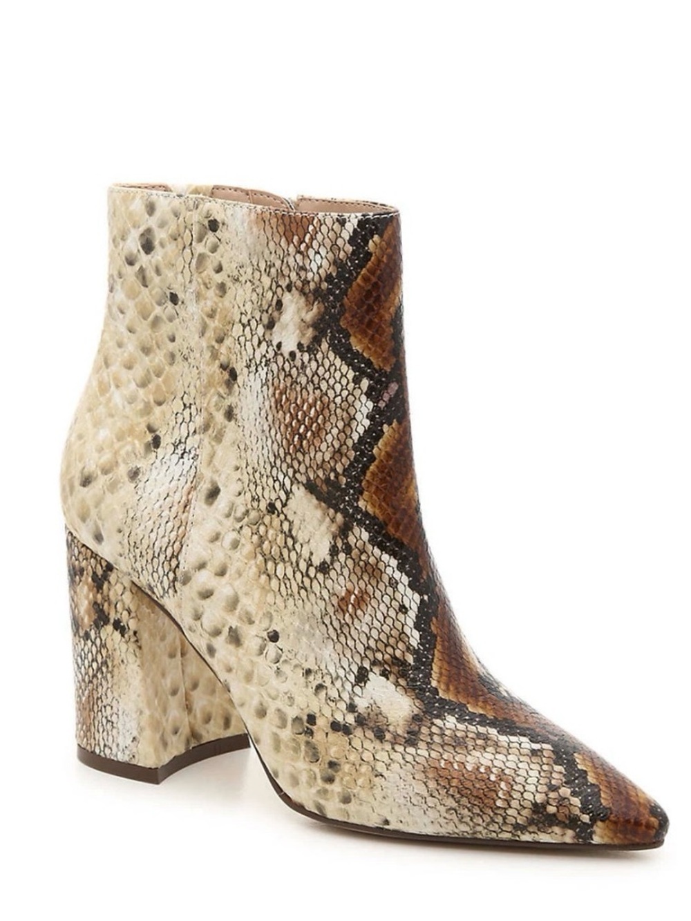 Anthropologie Gorgeous! Virgil Ankle Booties Faux Snakeskin Sz 8 Charles David